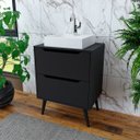 Ver imagem 7 de Gabinete para Banheiro 60 Cm 2 Gavetas com Cuba Robin Preto