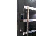 Ver imagem 4 de Porta Pivotante de Alumínio Preto 2,10 x 1,20 com Pux. Friso e Visor com Fechadura Digital Esquerda/