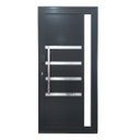 Ver imagem 2 de Porta Pivotante de Alumínio Preto 2,10 x 1,20 com Pux. Friso e Visor com Fechadura Digital Esquerda/