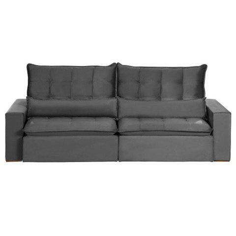 Sofá Modular 4 Lugares 2.30M Retrátil E Reclinável Cinza