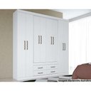 Ver imagem 1 de Guarda Roupa Casal 8 Portas e 4 Gavetas Nápoles Branco - Santos Andirá
