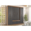 Ver imagem 2 de Guarda Roupa Casal 8 Portas e 4 Gavetas Nápoles Branco - Santos Andirá