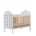 Ver imagem 2 de Berço Elô Minicama 3 em 1 com Capitonê 100% Mdf Branco Brilho/amêndoa/corino Branco - Móveis Peroba