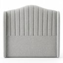 Ver imagem 1 de Cabeceira Estofada Cama Box Casal Padrão Arya 140cm Moderna Premium Bouclê Cinza Claro - Desk Design