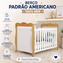 Ver imagem 2 de Berço Peroba Lisi Americano Branco com Amêndoa MDF Infantil