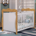 Ver imagem 5 de Berço Peroba Lisi Americano Branco com Amêndoa MDF Infantil