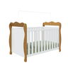 Berço Peroba Lisi Americano Branco com Amêndoa Mdf Infantil - 1