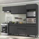 Ver imagem 3 de Armário de Cozinha Compacta 252cm Veneza Multimóveis V3690 Preto