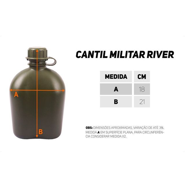 Cantil Militar River Verde Capacidade 900ml - 3