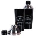 Ver imagem 1 de Kit Coqueteleira e Bandeja Redonda Classic Black 25x7 Aço Galvanizado Bene Casa