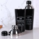 Ver imagem 3 de Kit Coqueteleira e Bandeja Redonda Classic Black 25x7 Aço Galvanizado Bene Casa