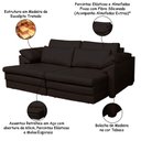 Ver imagem 3 de Sofá Decorativo Sala de Estar Marselha Retratil Manual 4 Lugares 250cm Couro Capuccino - Mozzelar