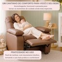 Ver imagem 7 de Poltrona de Amamentação Retrátil e Reclinável para Quarto de Bebê Pés Madeira Maciça Soninho