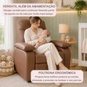 Ver imagem 5 de Poltrona de Amamentação Retrátil e Reclinável para Quarto de Bebê Pés Madeira Maciça Soninho