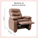 Ver imagem 4 de Poltrona de Amamentação Retrátil e Reclinável para Quarto de Bebê Pés Madeira Maciça Soninho