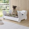 Cama Para Cachorro de Médio Porte em Madeira Branca Lilies Moveis - 1