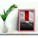 Ver imagem 1 de Quadro Decorativo Porsche Gt3rs + Vidro 33x25 Escritório:rosa