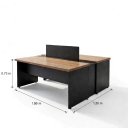 Ver imagem 5 de Plataforma 2 Lugares Castanho Tannat/Preto 1500x1500x720 C Caixa /4 Tomadas
