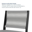 Ver mais imagens de Conjunto Bistrô Mesa Redonda 2 Banquetas Madeira Maciça Ripada Porta-Gelo Prata/Freijó/Preto