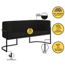 Ver imagem 3 de Kit Sofá 2 Lugares + 2 Poltronas Corino para Recepção Preto Cor:preto
