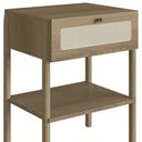 Ver imagem 4 de Mesa de Cabeceira com 1 Gavetas Pés Madeira Arlo A10 Hanover - Mpozenato