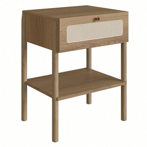 Mesa de Cabeceira com 1 Gavetas Pés Madeira Arlo A10 Hanover - Mpozenato
