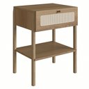 Ver imagem 1 de Mesa de Cabeceira com 1 Gavetas Pés Madeira Arlo A10 Hanover - Mpozenato
