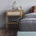 Ver imagem 6 de Mesa de Cabeceira com 1 Gavetas Pés Madeira Arlo A10 Hanover - Mpozenato