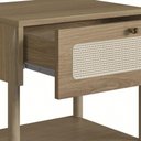 Ver imagem 3 de Mesa de Cabeceira com 1 Gavetas Pés Madeira Arlo A10 Hanover - Mpozenato