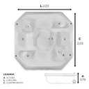 Ver imagem 3 de Spa Quadrado Montreal com Hidro em Acrílico - 127v