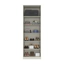 Ver imagem 3 de Guarda Roupa Armário Organizador Multiuso Roupeiro Quarto Cabideiro 2 Portas 5 Prateleiras Areia
