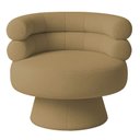 Ver imagem 1 de Poltrona Orgânica Mabel Base Giratória Bouclé Camel - Nexta Casa
