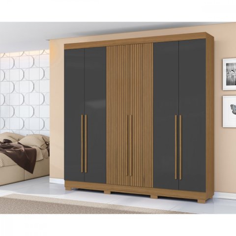 Guarda-roupa Aramóveis 6 Portas 2 Gavetas