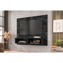 Ver imagem 4 de Painel para TV Tokyo Nero Marmorizado 43 108cm MDP com Nichos Oft Móveis