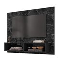 Ver imagem 5 de Painel para TV Tokyo Nero Marmorizado 43 108cm MDP com Nichos Oft Móveis