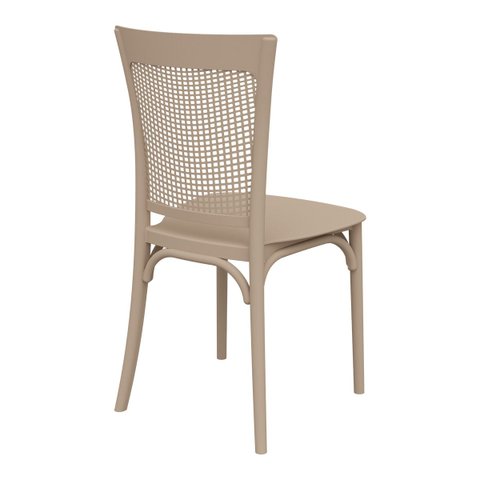 Kit 4 Cadeiras de Jantar com Estilo Palhinha em Plástico