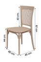 Ver imagem 4 de Kit 4 Cadeiras de Jantar com Estilo Palhinha em Plástico