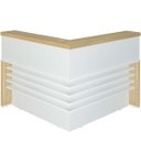 Ver imagem 1 de Balcão para Atendimento/recepção em L com Tampo e Sapatas Carvalho/branco