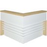 Balcão para Atendimento/recepção em L com Tampo e Sapatas Carvalho/branco - 1