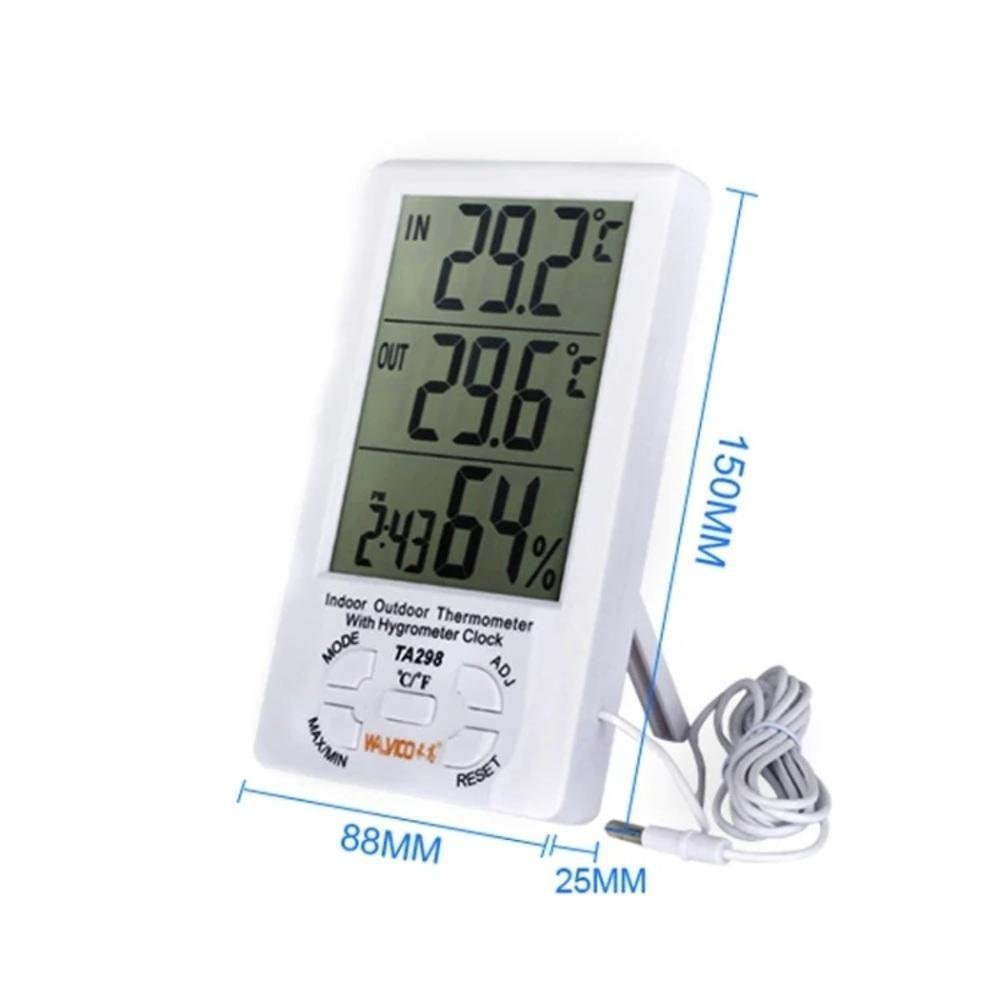 Relogio Termohigrometro de Mesa e Parede Lcd Digita Medidor de Temperatura - 5