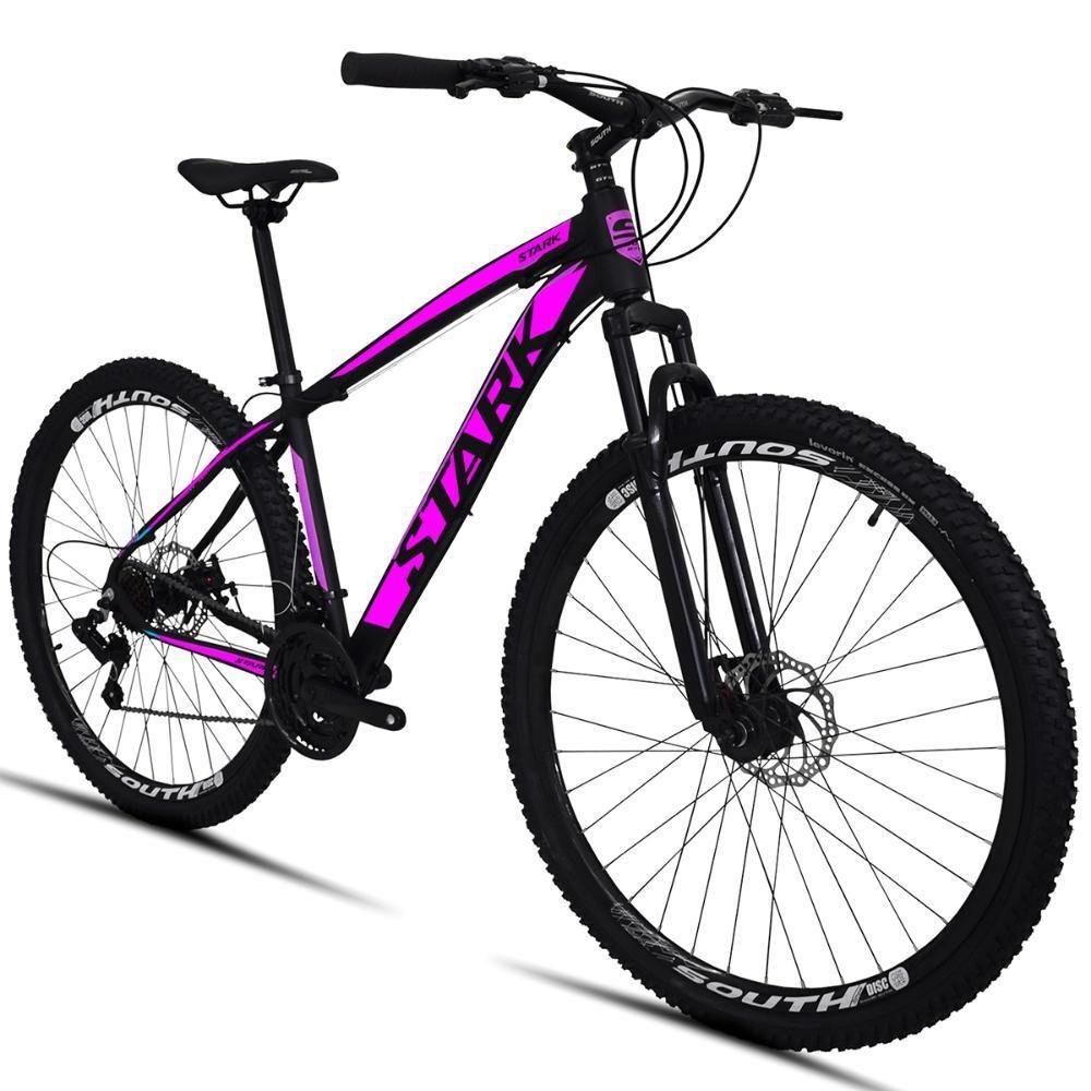 Bicicleta South Stark Aro 29 21 Marchas Preto Rosa | MadeiraMadeira