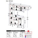 Ver imagem 5 de Armário de Cozinha Compacta Smart Multimóveis Mp2220 Madeirado-preto Madeirado-preto