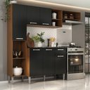 Ver imagem 2 de Armário de Cozinha Compacta Smart Multimóveis Mp2220 Madeirado-preto Madeirado-preto