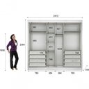 Ver imagem 4 de Guarda Roupa Casal 3 Portas 8 Gavetas - Londres-branco - Móveis Novo Horizonte