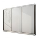 Ver imagem 2 de Guarda Roupa Casal 3 Portas 8 Gavetas - Londres-branco - Móveis Novo Horizonte