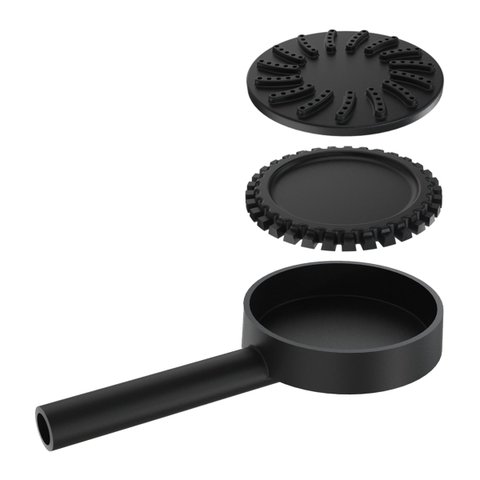 Queimador Palmatoria Médio Completo de Alta Pressão 13cm