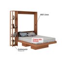 Ver imagem 6 de Cama de Casal Multifuncional Articulada Dobrável Cm8014 Amêndoa - Tecno Mobili