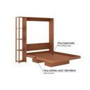 Ver imagem 5 de Cama de Casal Multifuncional Articulada Dobrável Cm8014 Amêndoa - Tecno Mobili