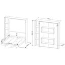 Ver imagem 2 de Cama de Casal Multifuncional Articulada Dobrável Cm8014 Amêndoa - Tecno Mobili