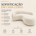 Ver mais imagens de Sofá Zah 210 cm 3 Lugares Luxo Orgânico Curvo Bouclé Premium:Bouclé Off White